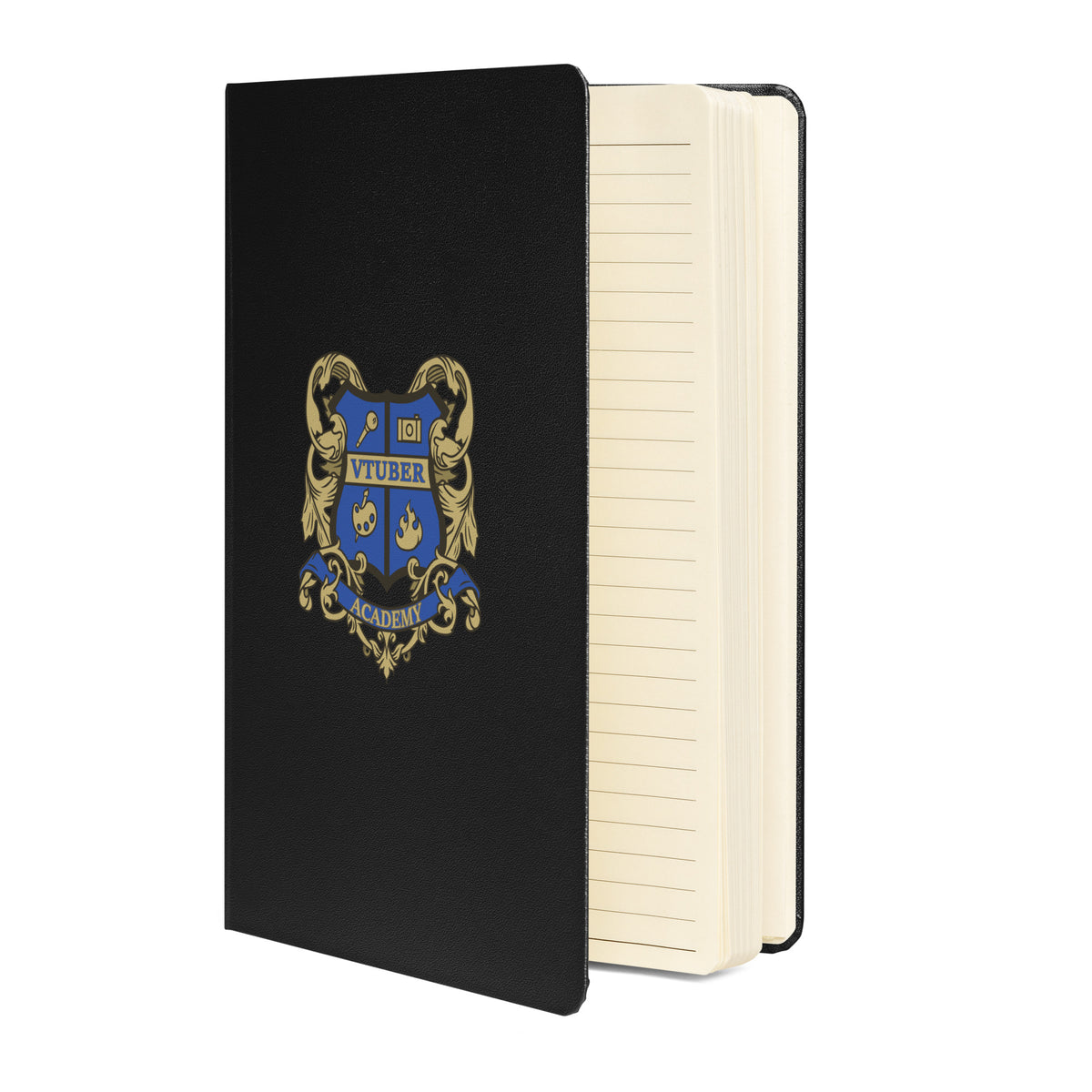 VTuber Academy Studio - Anime/Manga Academy Crest - Hardcover bound notebook